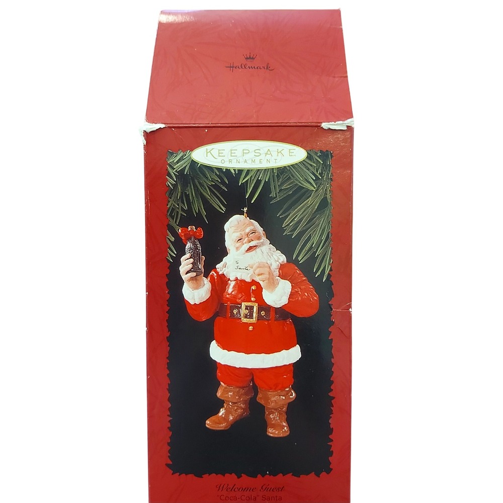 Hallmark Keepsake 1996 Coca-Cola Santa Welcome Guest Ornament QX5394 Duane Unruh